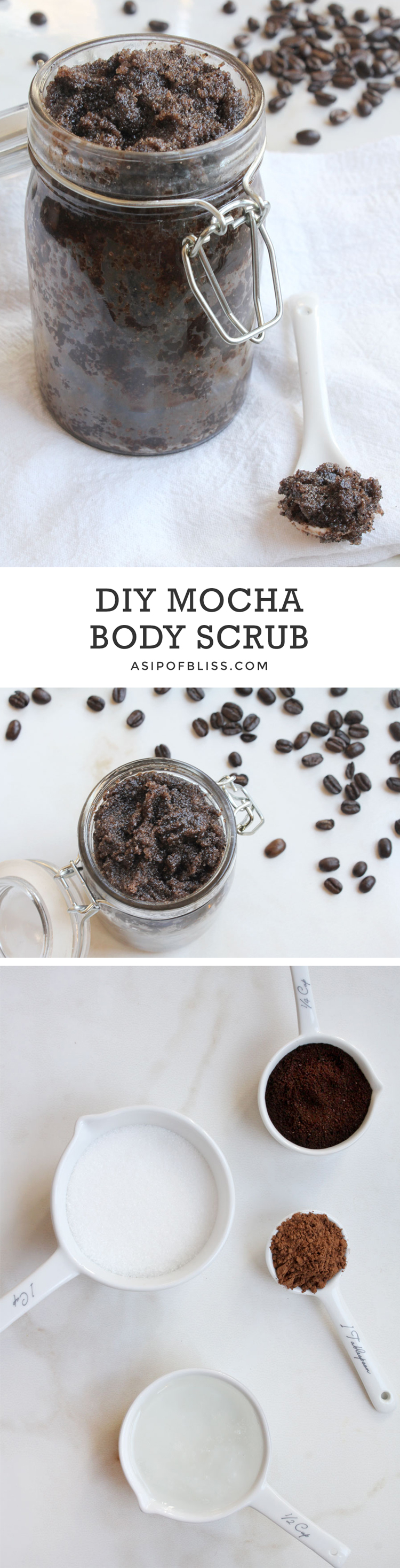 DIY Mocha Body Scrub | A Sip of Bliss